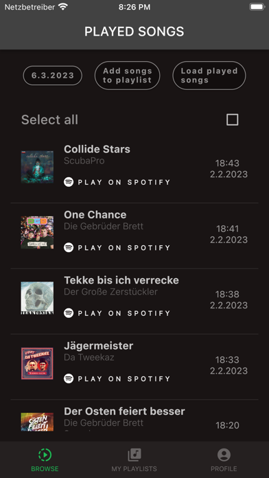 Remembered Tracks for Spotify Screenshot