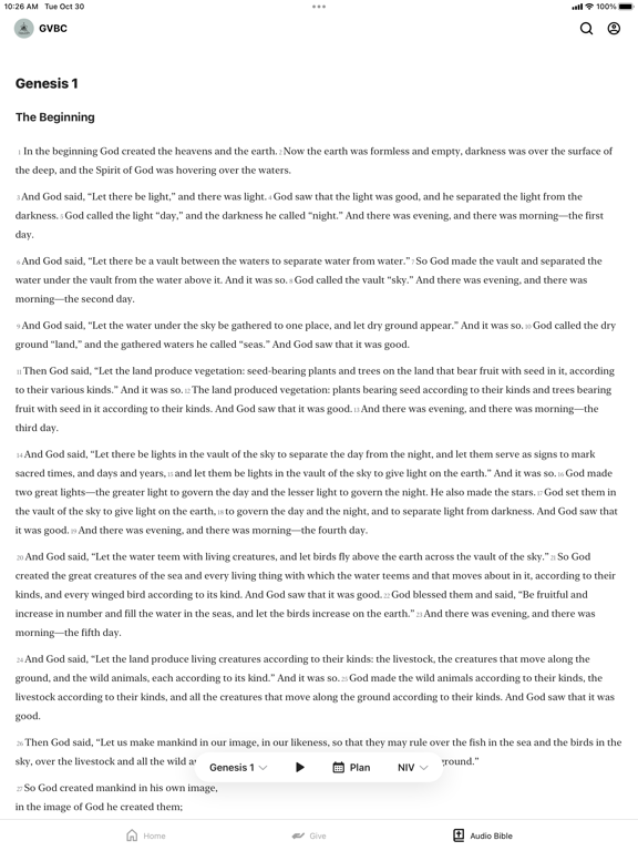 GVBC iPad screenshot 3 - Lifestyle app