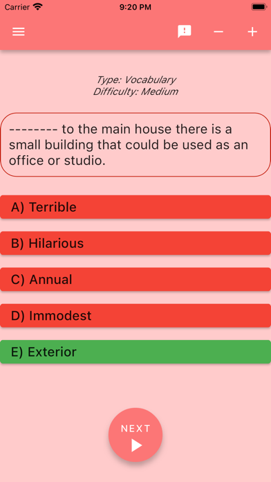 English Exams Screenshot
