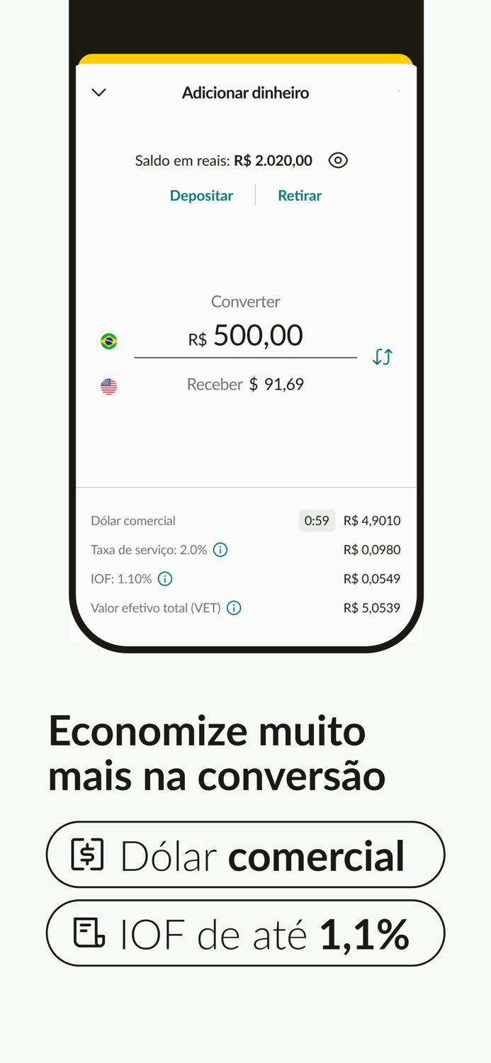 Nomad Conta digital em dólar