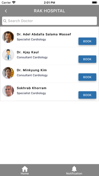 RAK Hospital Screenshot