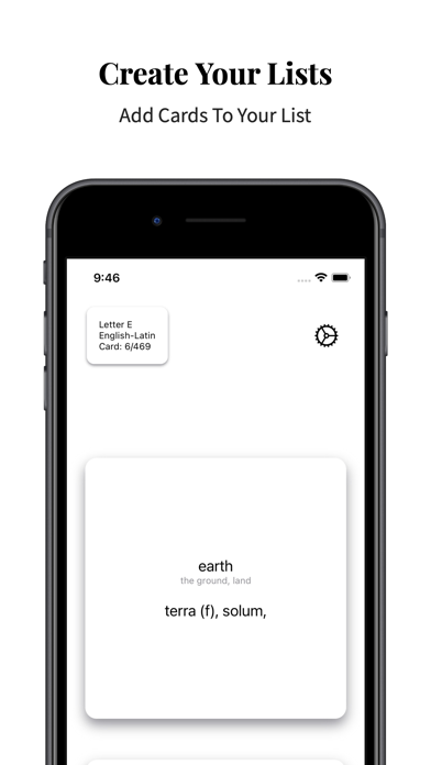 Latin-English Vocabulary Screenshot