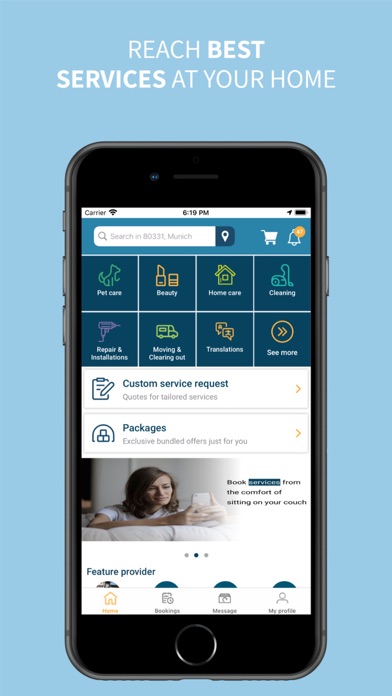 Reachaus - Book home services Screenshot