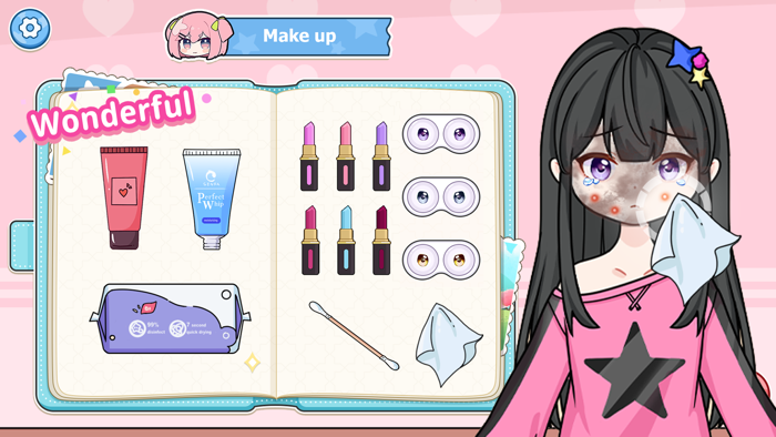 Kawaii Paper Doll Dressup Game