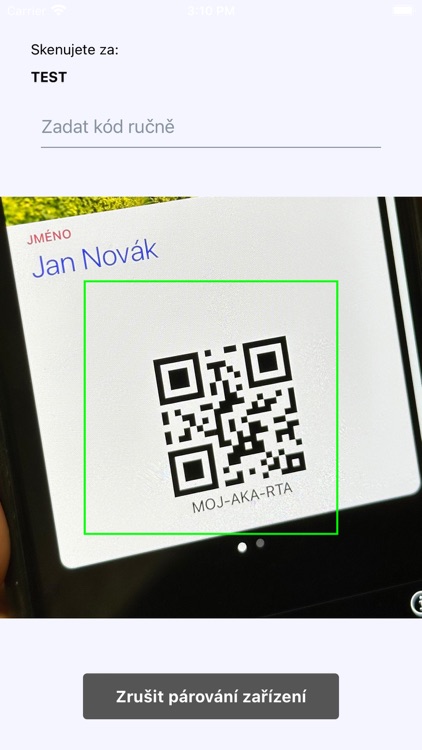 MojaKarta QR čtečka