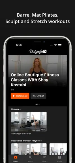 Game screenshot BodyselfieTV Online Workouts apk