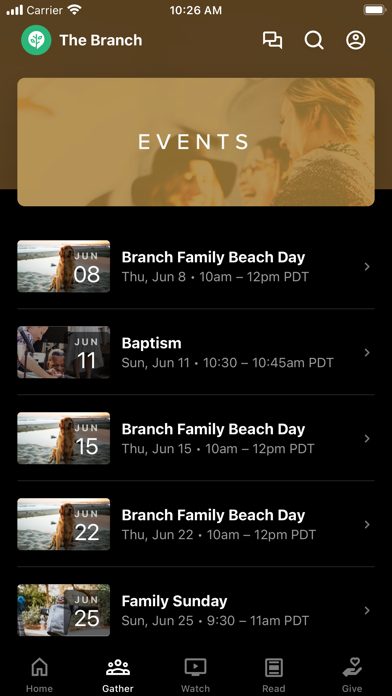 San Diego Branch Church Screenshot