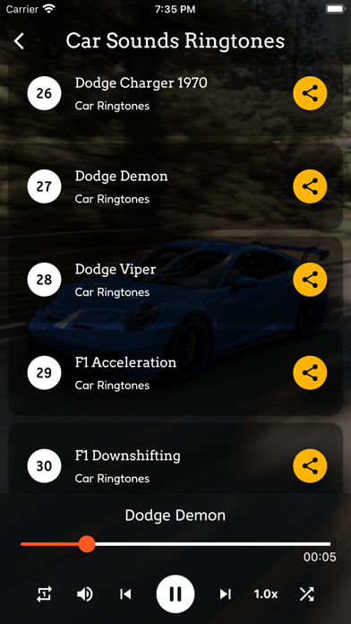 Car Sounds Ringtones Screenshot