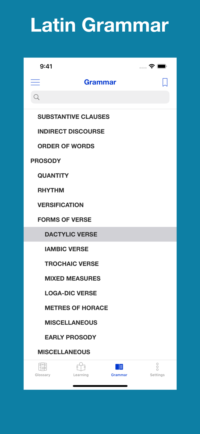 New Latin Grammar Glossary