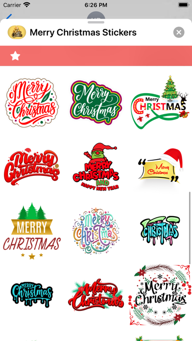 Merry Christmas Stickers. Screenshot
