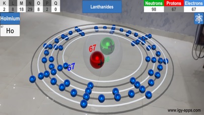 AR 4D Periodic Table Screenshot