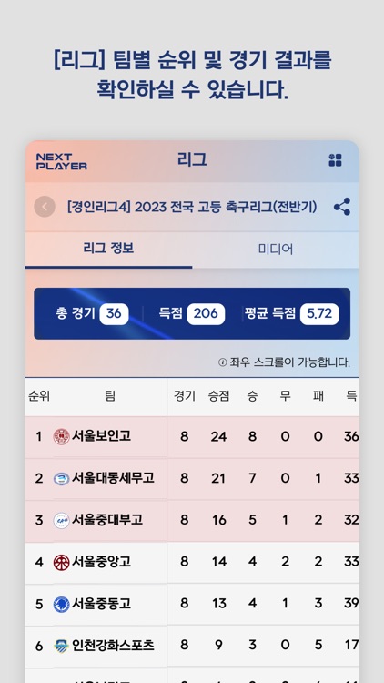 넥스트플레이어 - 엘리트 축구 정보 커뮤니티 screenshot-6