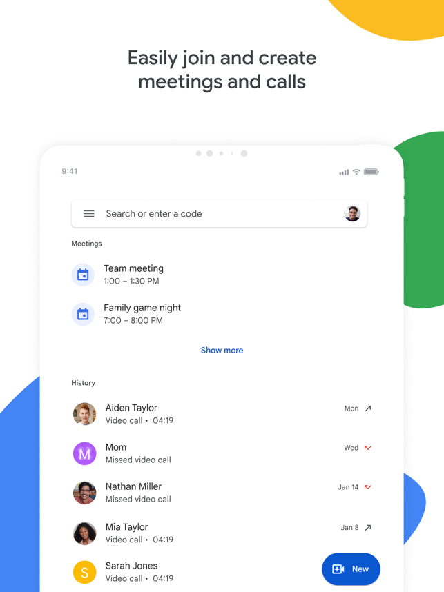 ‎Google Meet תמונות מסך