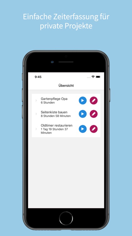 tracky Projekterfassung