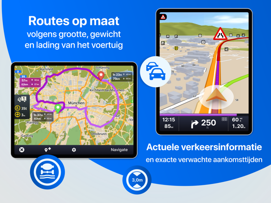 Sygic GPS Truck & Caravan iPad app afbeelding 2