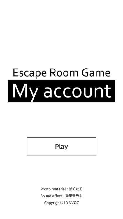 Escape game "My account"