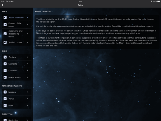 MoonWorx Lunar Calendar iPad app afbeelding 10