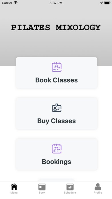 Pilates Mixology App Screenshot