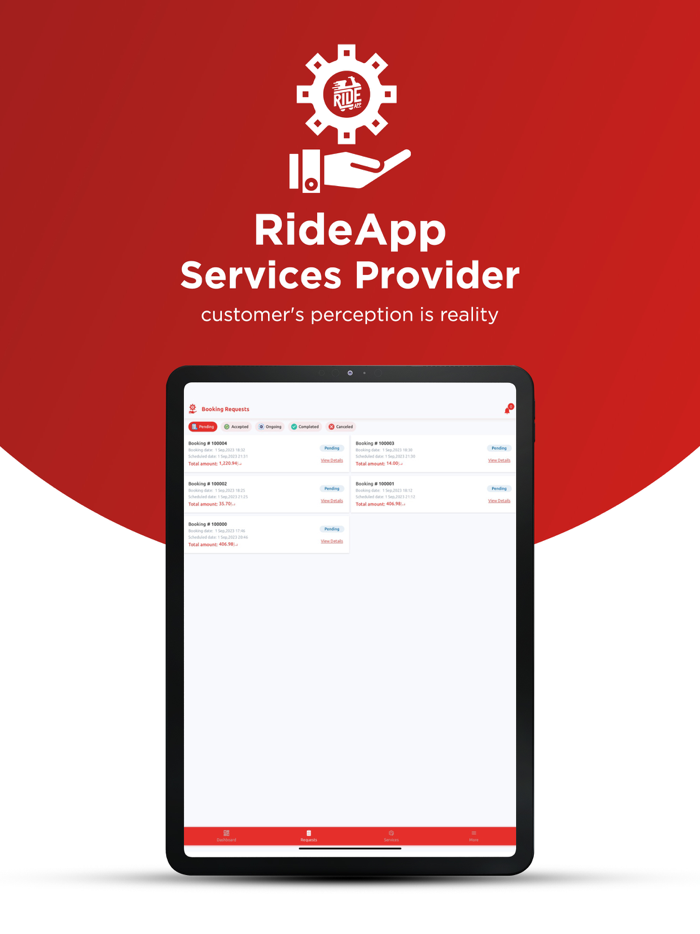 RideApp Service Provider