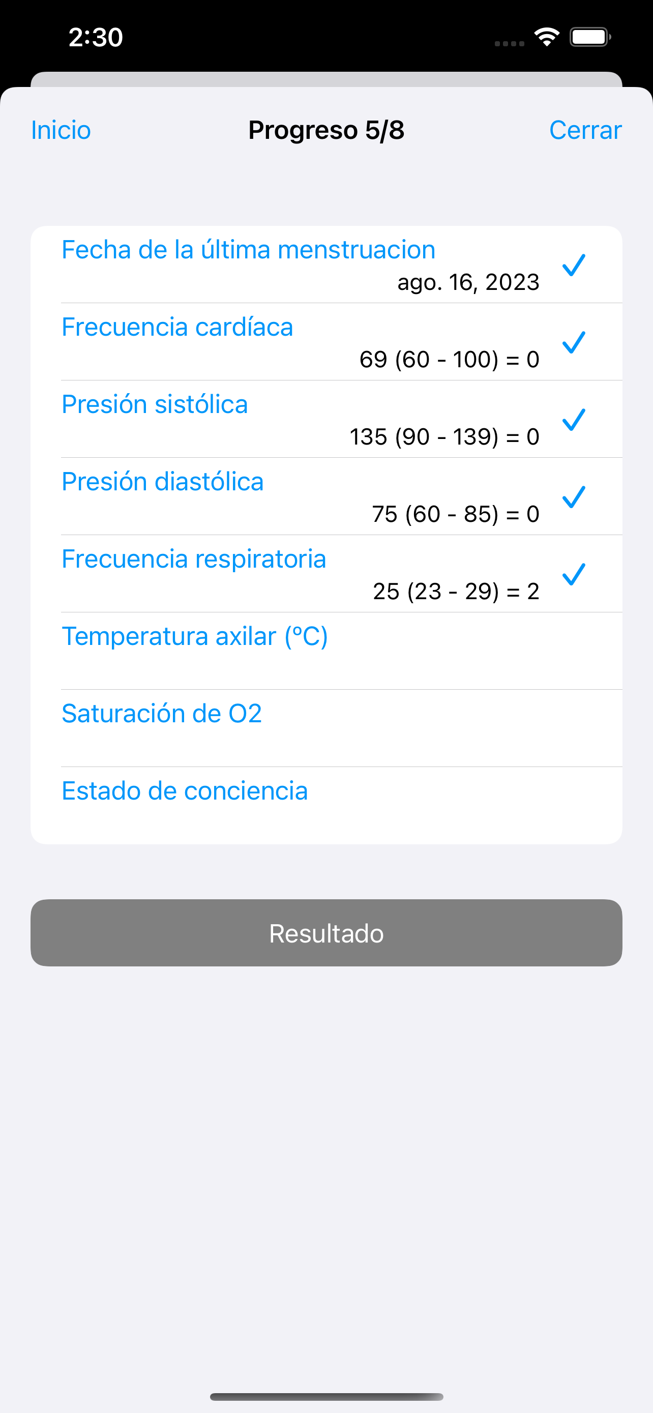 Score MAMÁ