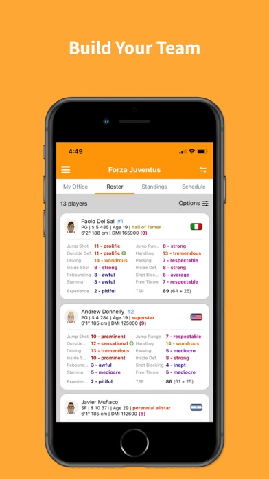 BuzzerBeater Mobile Screenshot