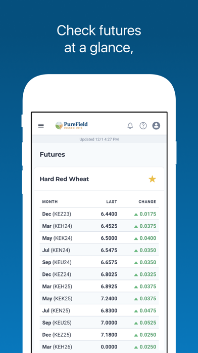 PureField Ingredients Screenshot