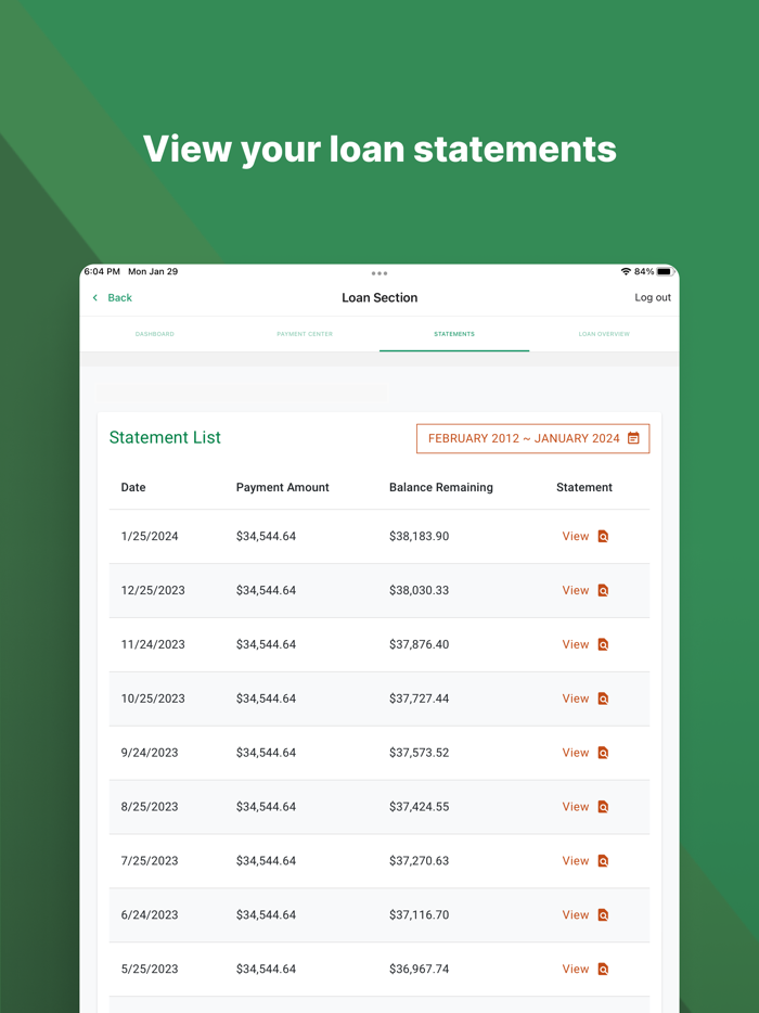 Service Finance Borrower App