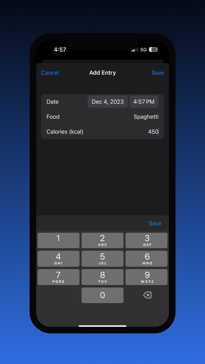 Minimal Calorie Tracker