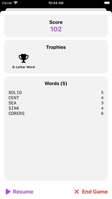 Word Catcher - Falling Tiles Screenshot