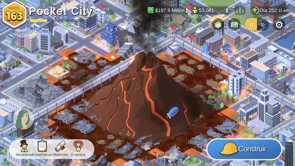 Captura de pantalla de Pocket City 2 en iPhone 10