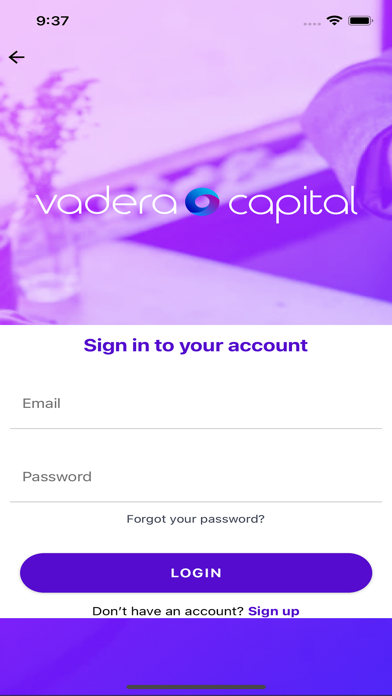 Vadera Capital Screenshot