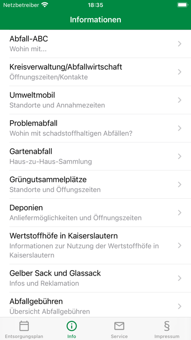 Abfall-App Donnersbergkreis Screenshot
