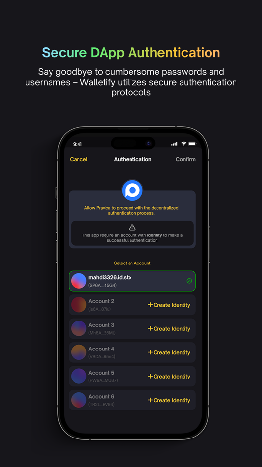 #5. Walletify - A Wallet for DIDs (iOS) Podle: Pravica