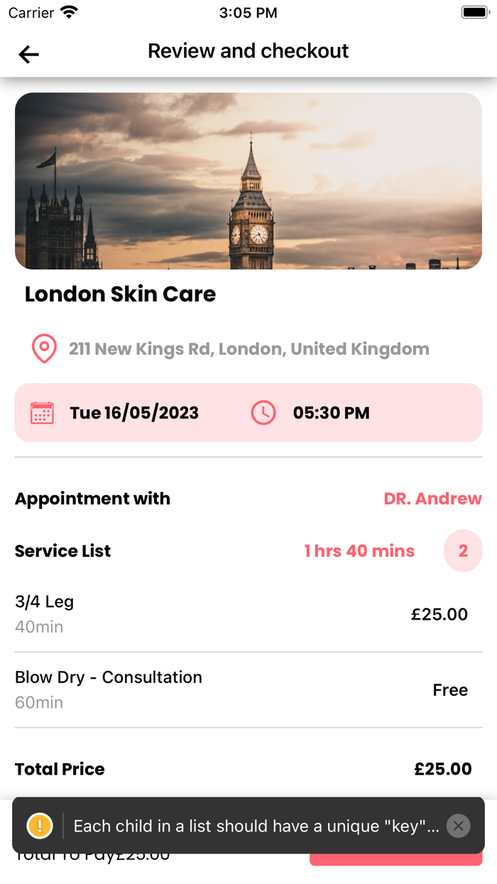 Clinic Scheduling Branded App