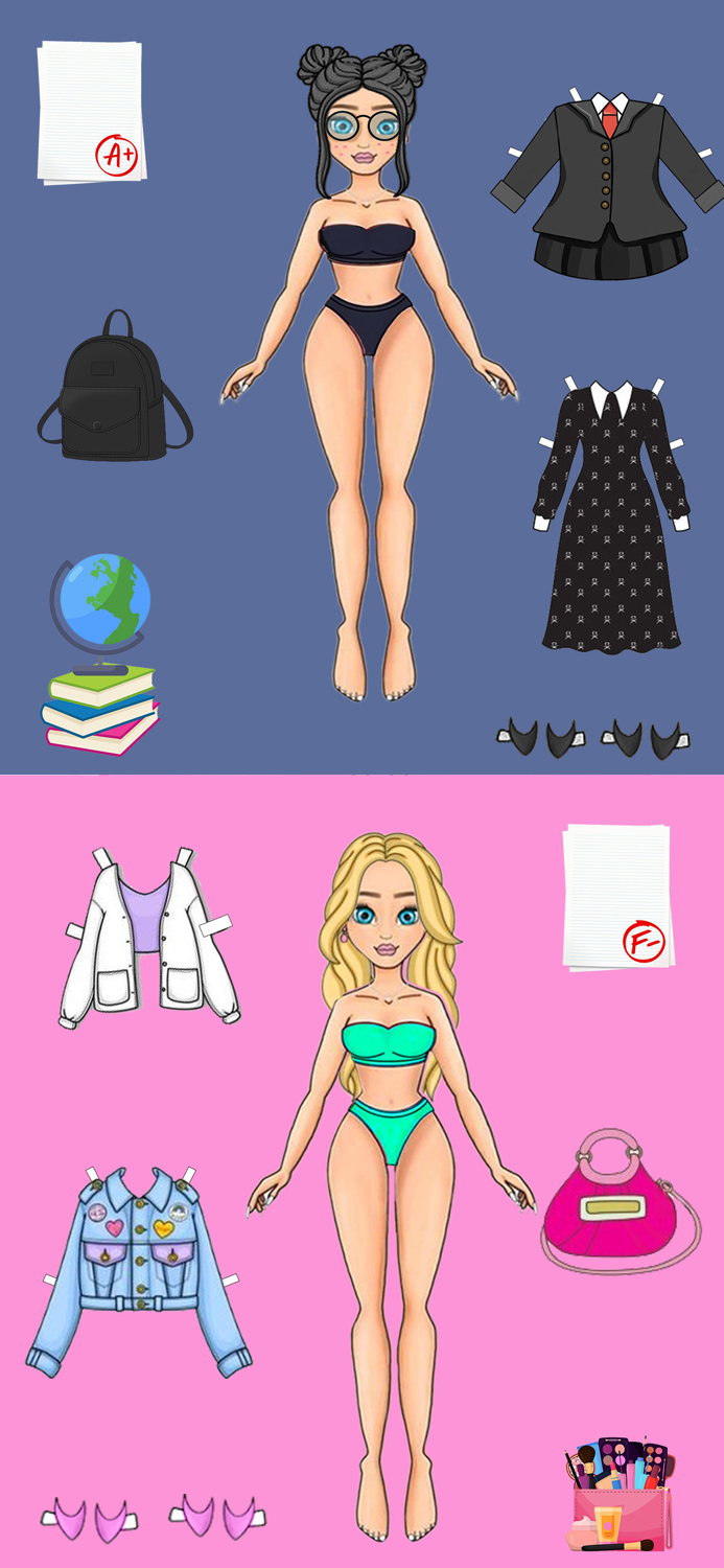 Chibi Dolls Dress Up and Makeup