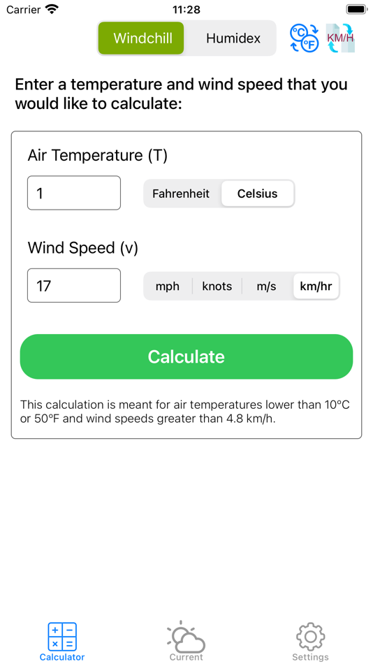 #1. Wind Chill & Humid Calculators (iOS) 由: Do Tri