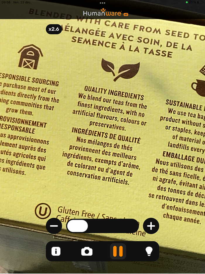 HumanWare explorē Magnifier