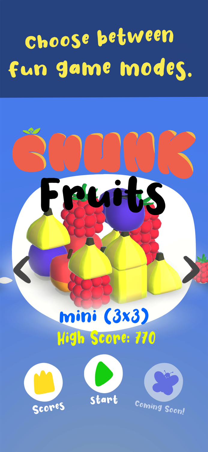 Chunk Fruits - Match-3 Puzzler