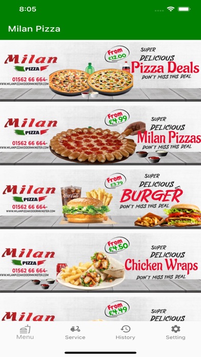 Milan Pizza Kidderminster Screenshot