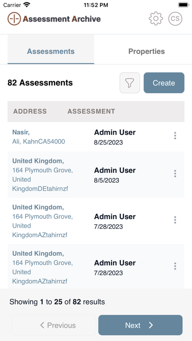 Screenshot #1 pour Assessment Archive