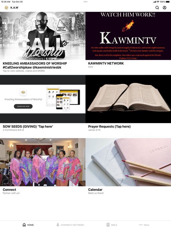 KAW Ministries iPad screenshot 1 - Lifestyle app