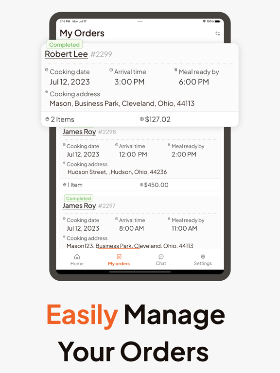 CookinGenie for Chefs iPad screenshot 4 - Business app