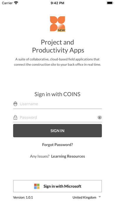 COINS Mobile Screenshot
