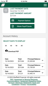 Sheffield Financial screenshot