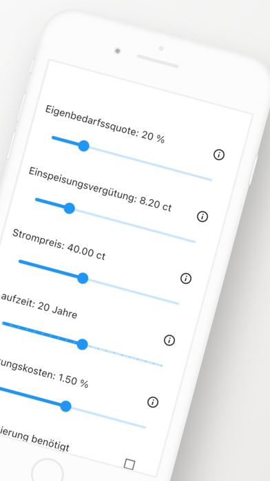Solar-Rechner Screenshot