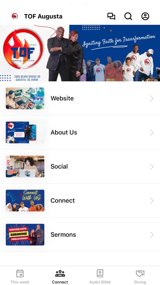 #2. TOF Augusta (iOS) 由: Temple of Faith Ministries, Inc.