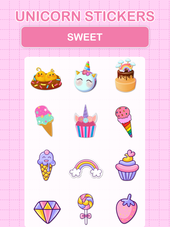 Screenshot #5 pour Unicorn Stickers Sweet