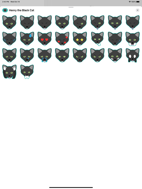 Screenshot #4 pour Henry the Black Cat Stickers