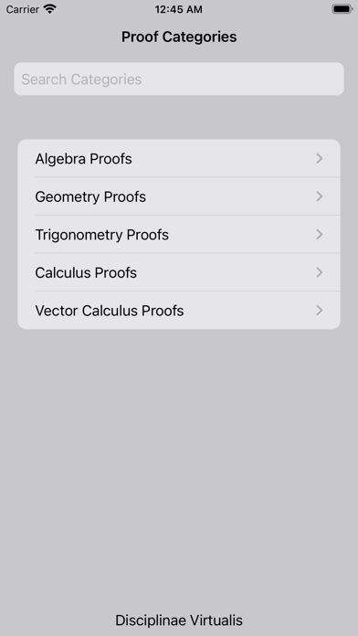Mathematical Proofs Screenshot