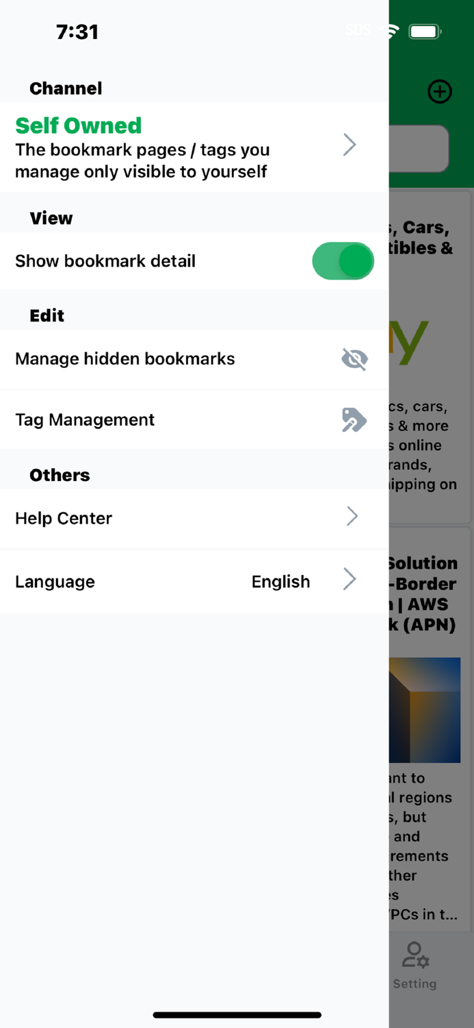 Page Org - manage bookmarks